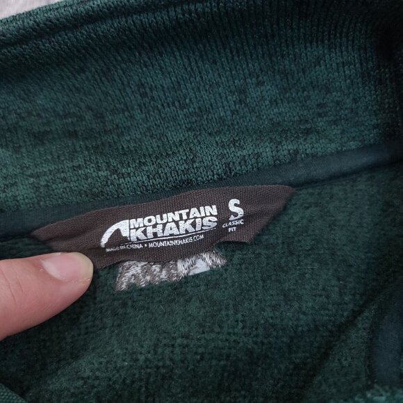 Mountain Khakis Mens Norris Fleece Sweater Size Small Green Button Pullover - Picture 5 of 10